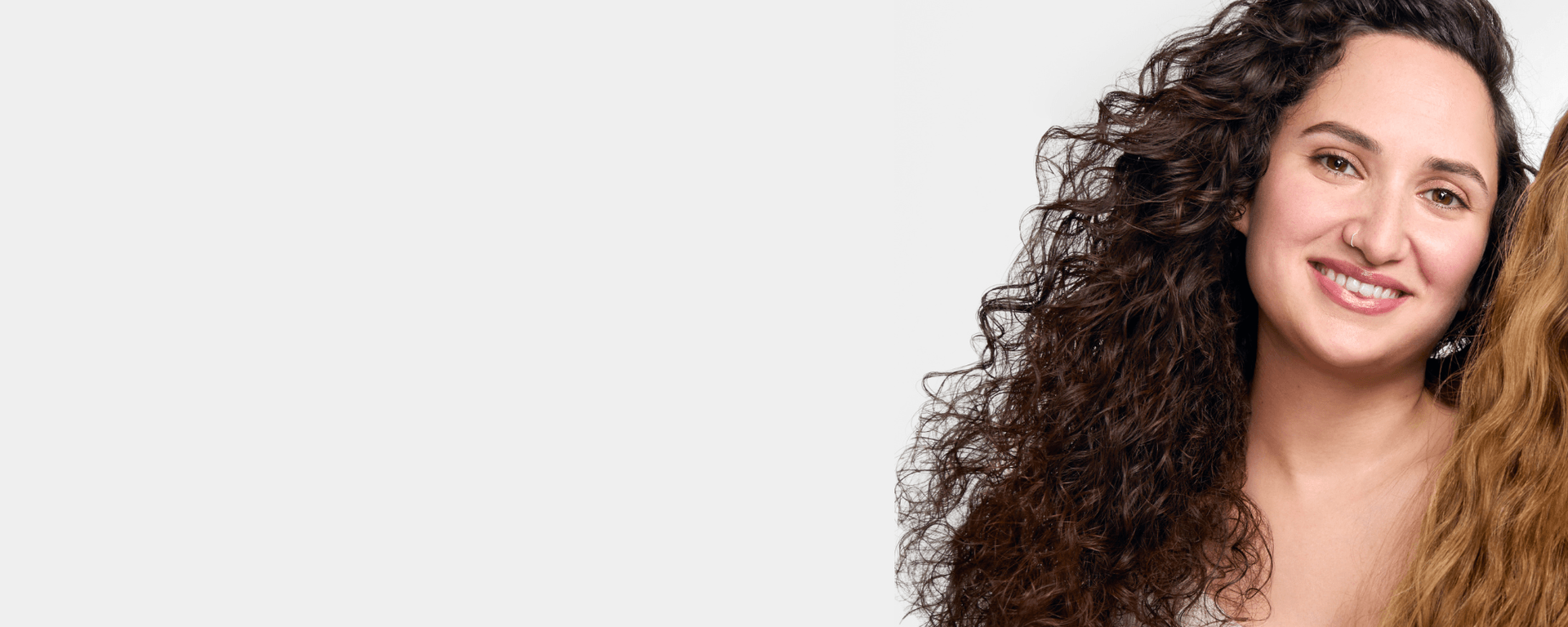 Wavy, curly hair
